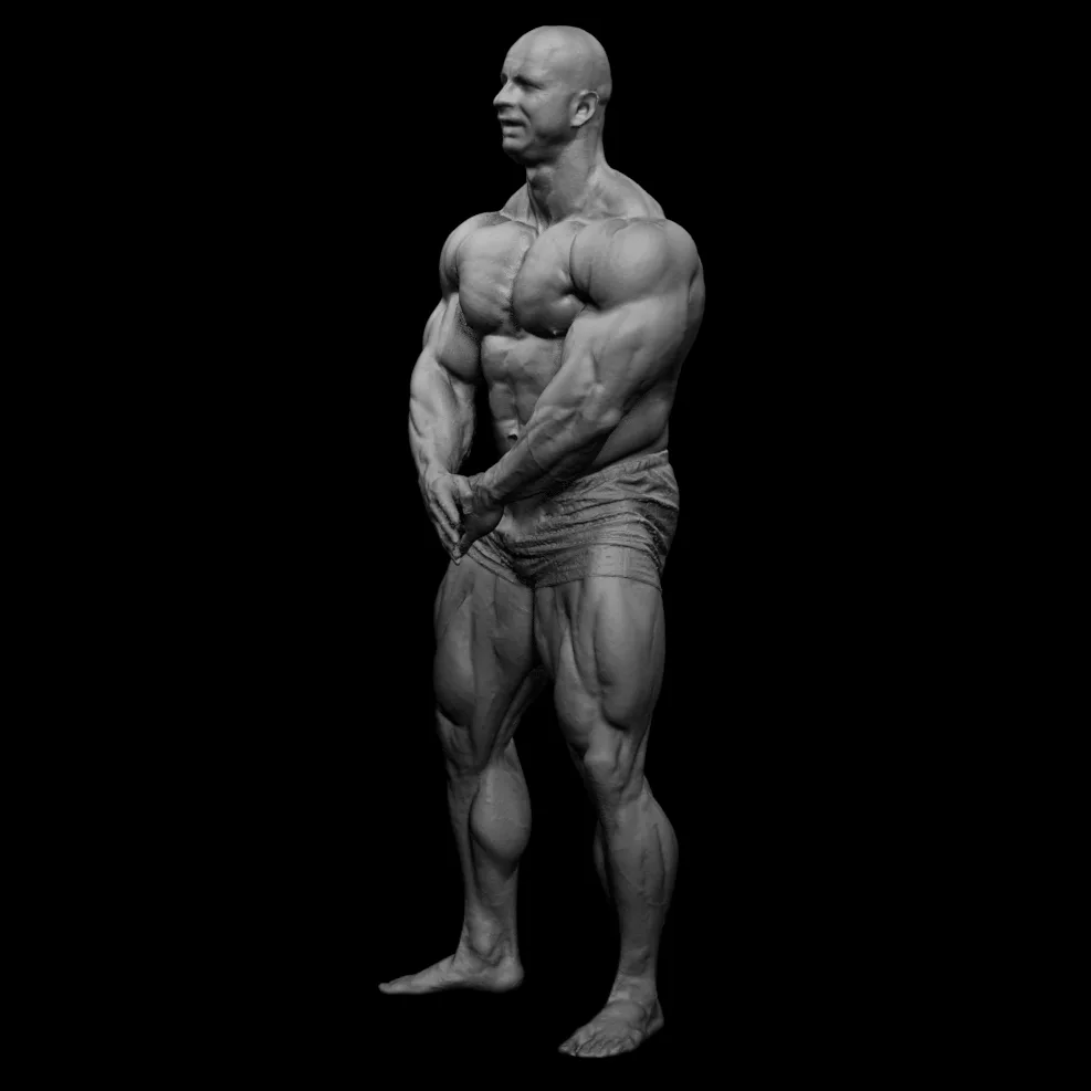 3D scan real extreme muscleanatomy Man08 pose 02