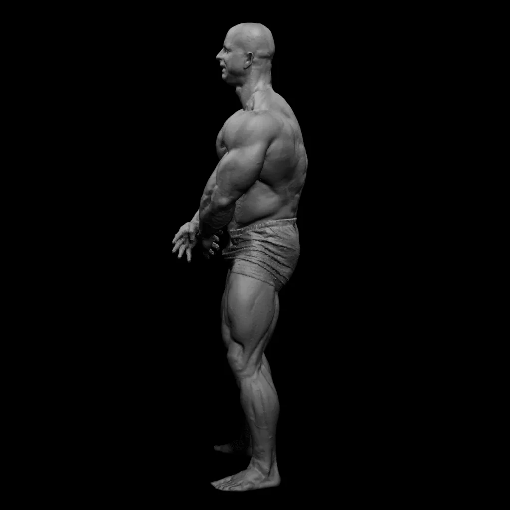 3D scan real extreme muscleanatomy Man08 pose 02