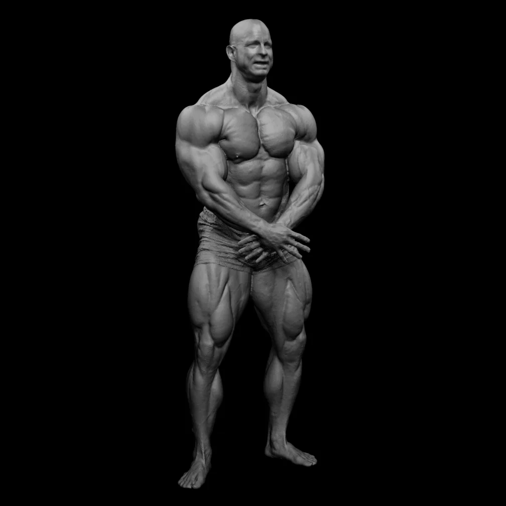 3D scan real extreme muscleanatomy Man08 pose 02