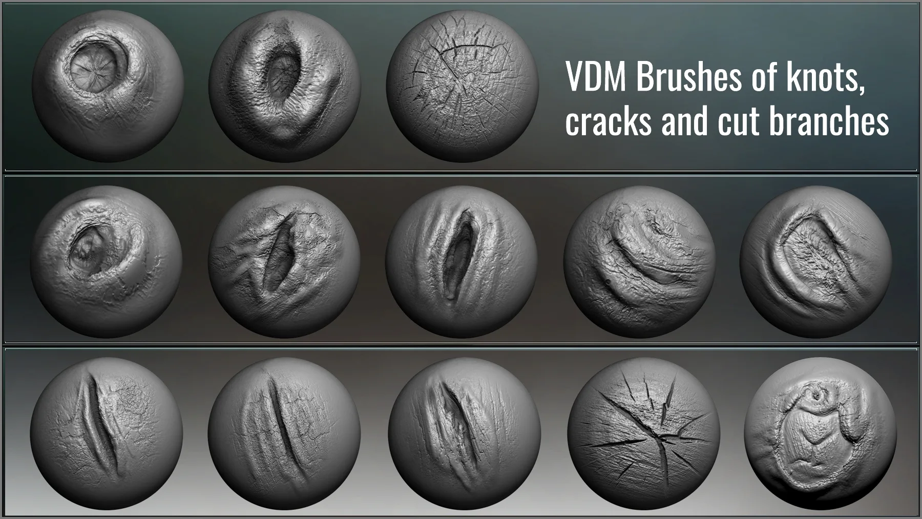 Tree Maker: 117 ZBrush Brushes, 50 Alphas & 8 Tree Basemeshes