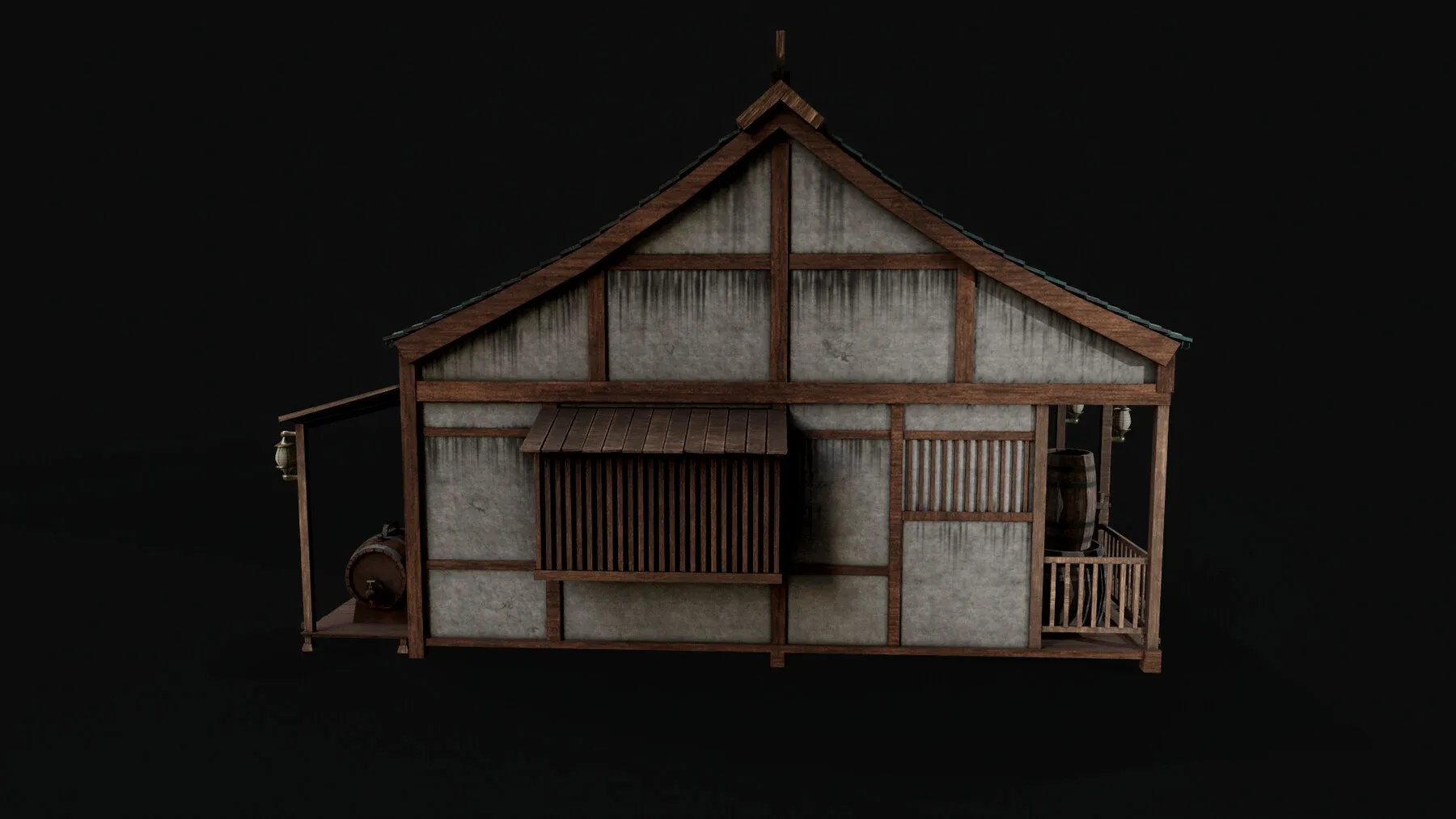 Asian Japanese Traditional Realistic Building