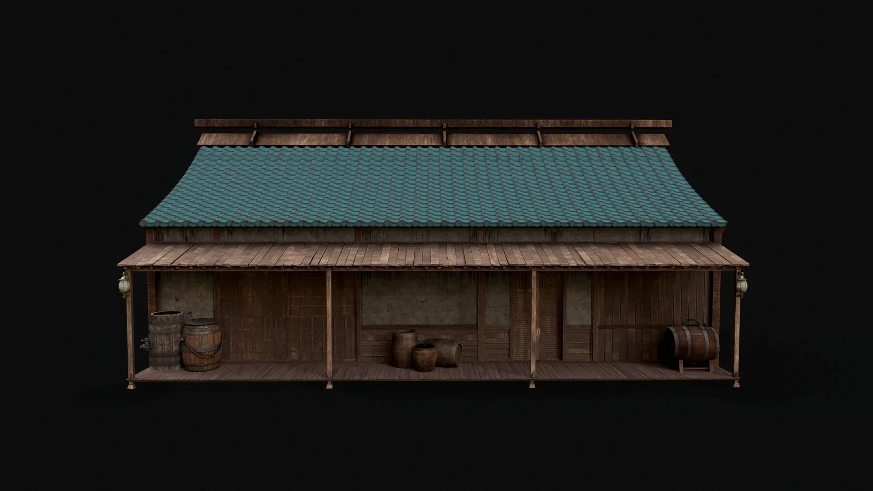 Asian Japanese Traditional Realistic Building