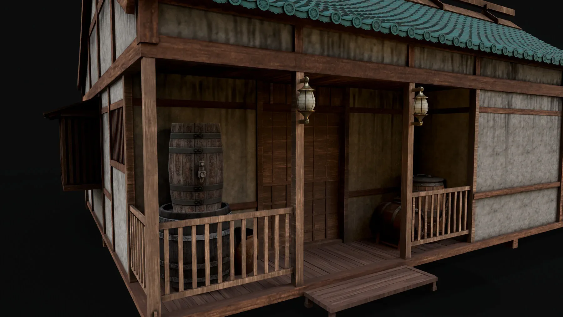 Asian Japanese Traditional Realistic Building