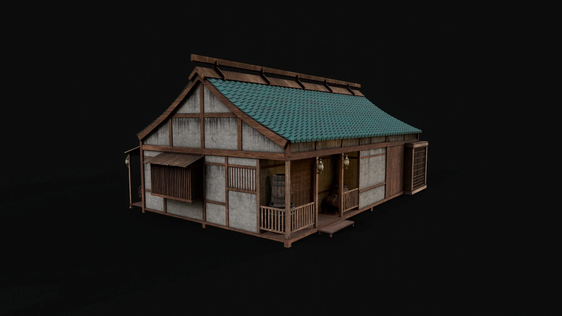 Asian Japanese Traditional Realistic Building