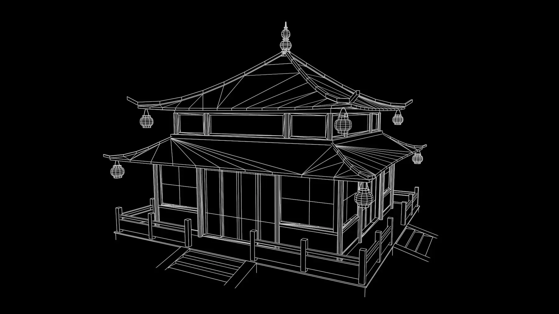 Asian Japanese Realistic Exterior Building