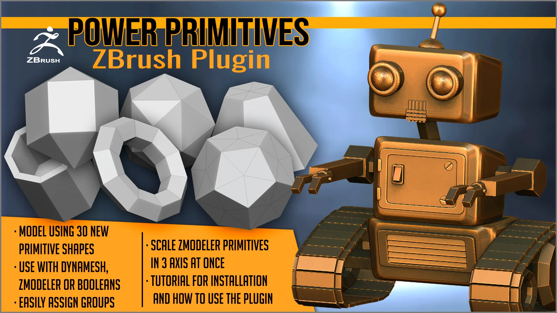 Power Primitives ZBrush Plugin