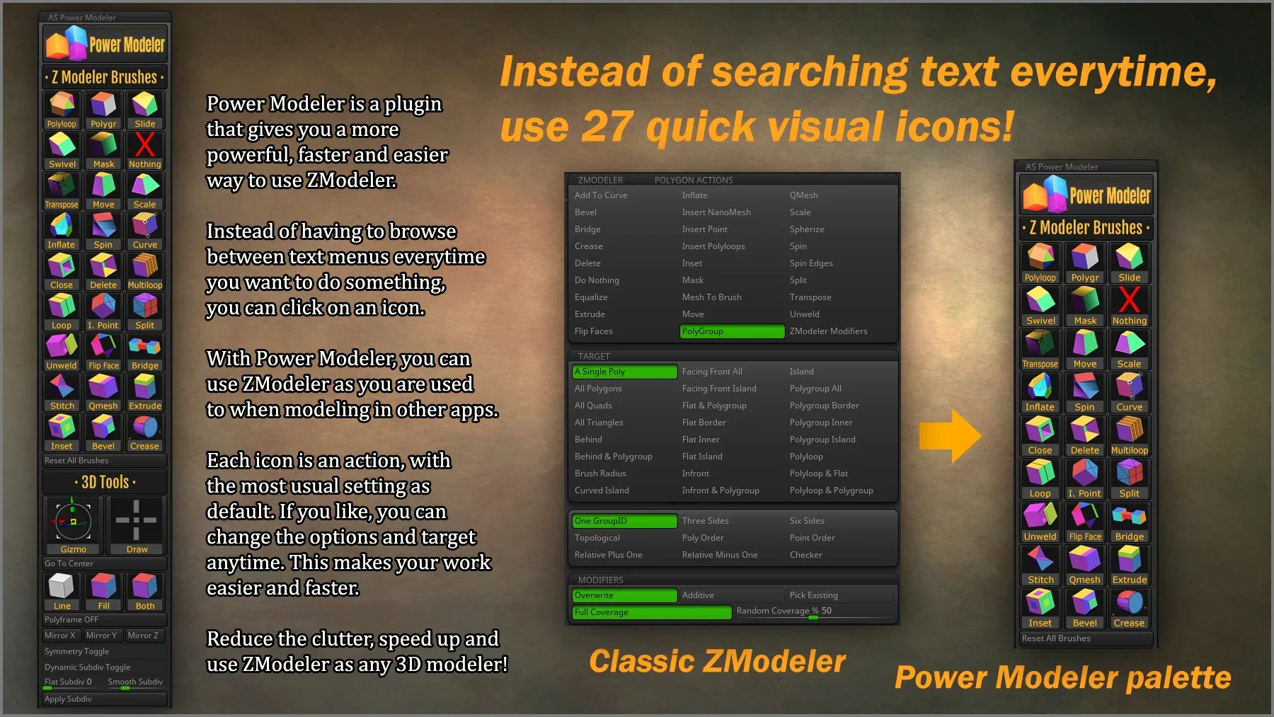 Power Modeler ZBrush Plugin