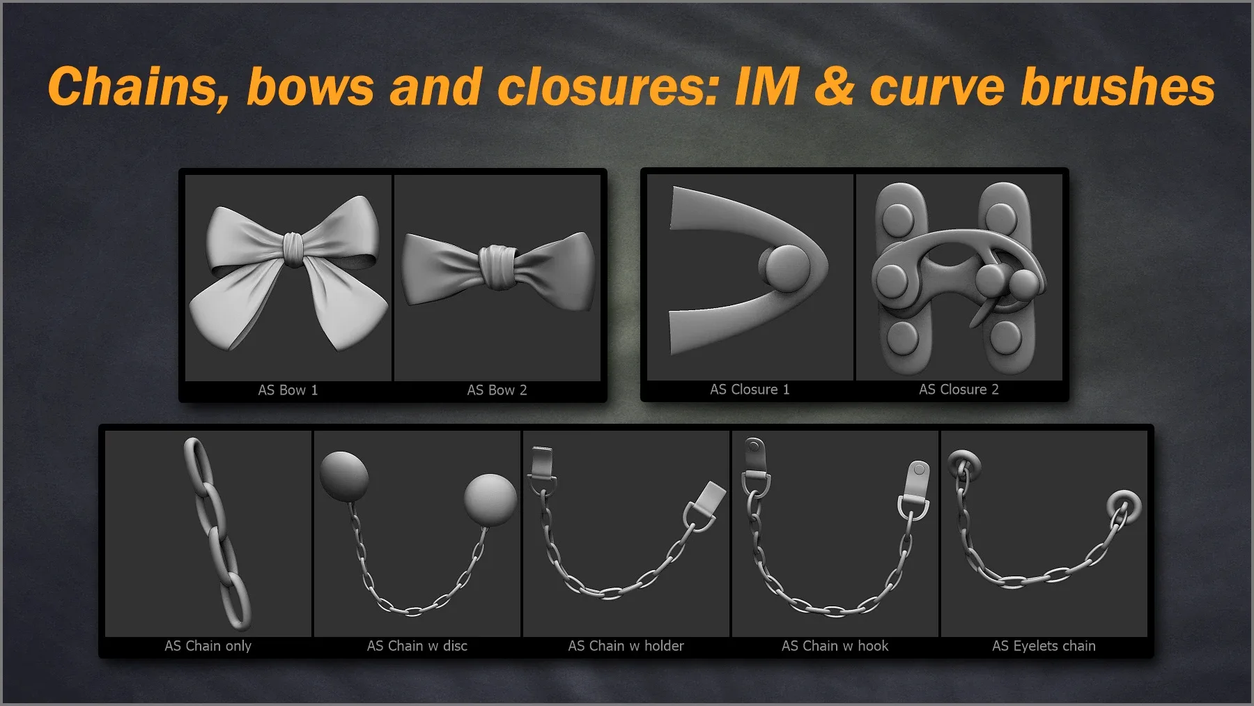 Corset Maker: ZBrush brushes & Basemeshes