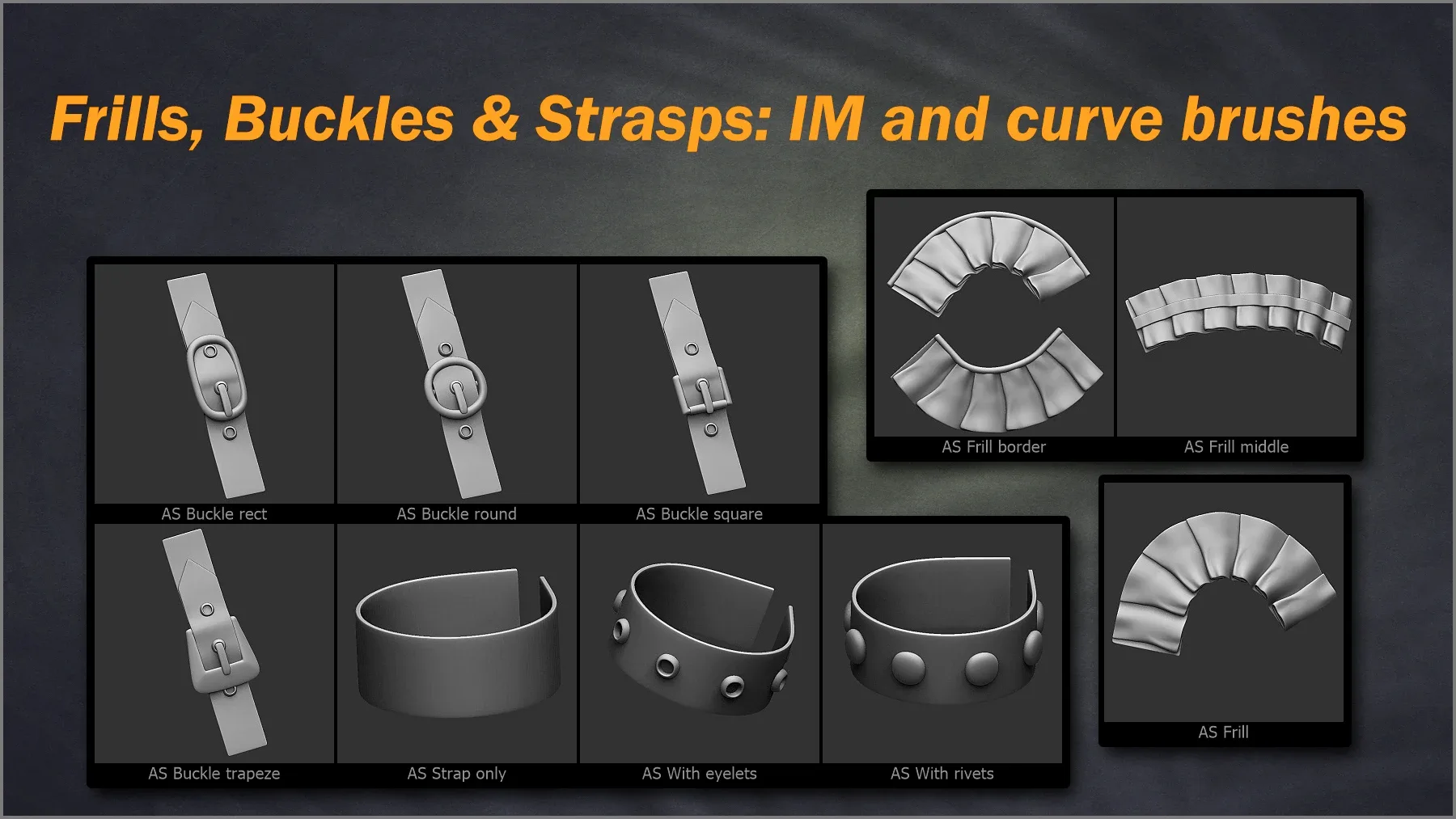 Corset Maker: ZBrush brushes & Basemeshes
