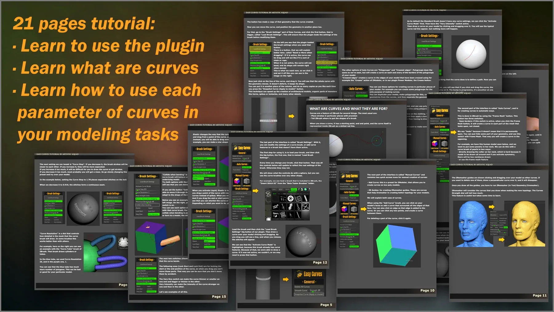Easy Curves ZBrush Plugin and Curves Tutorial