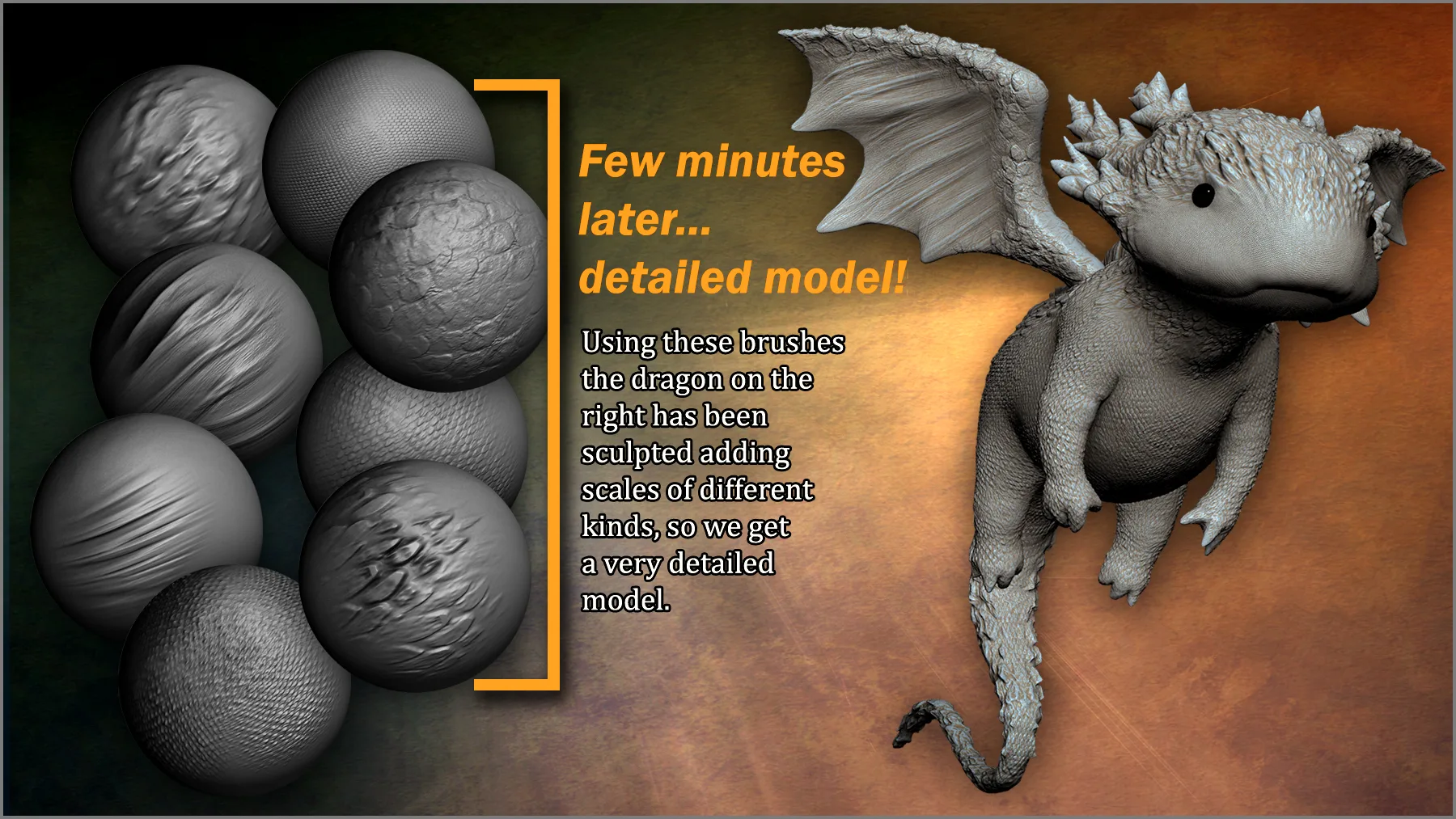 Scales Maker: 250 ZBrush Brushes, 50 Alphas, and 10 Surface Patterns