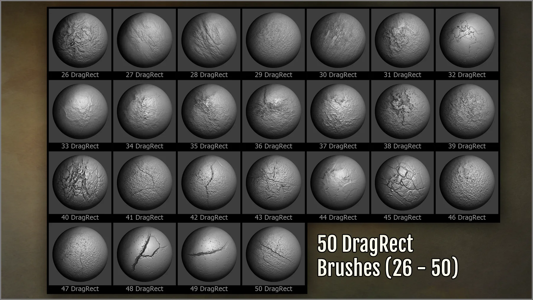 Marble Maker: 300 ZBrush Brushes, 50 Alphas, and 100 Seamless Textures