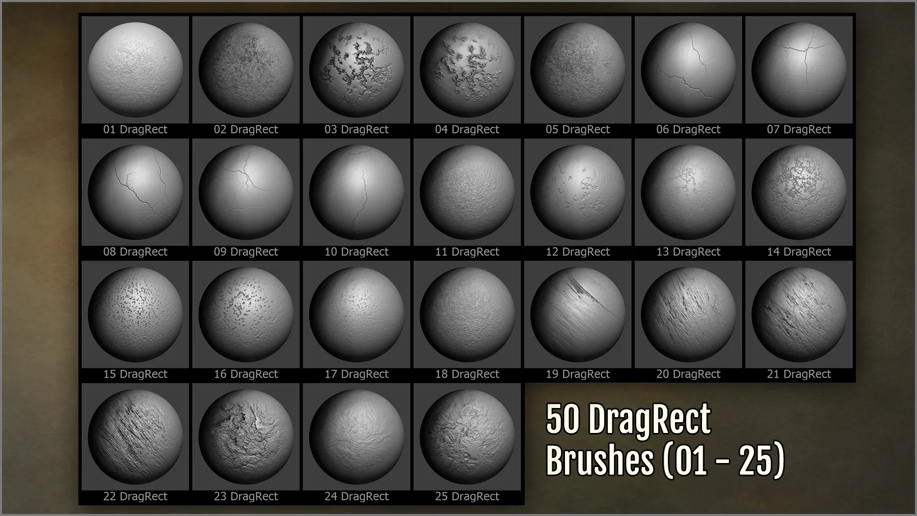 Marble Maker: 300 ZBrush Brushes, 50 Alphas, and 100 Seamless Textures