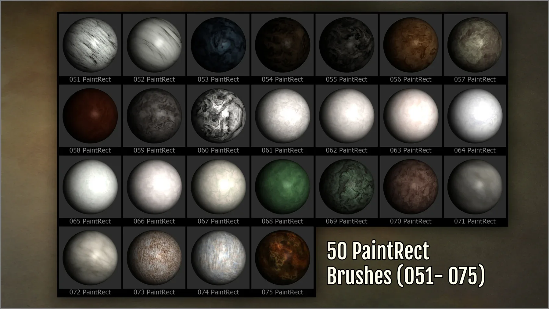 Marble Maker: 300 ZBrush Brushes, 50 Alphas, and 100 Seamless Textures