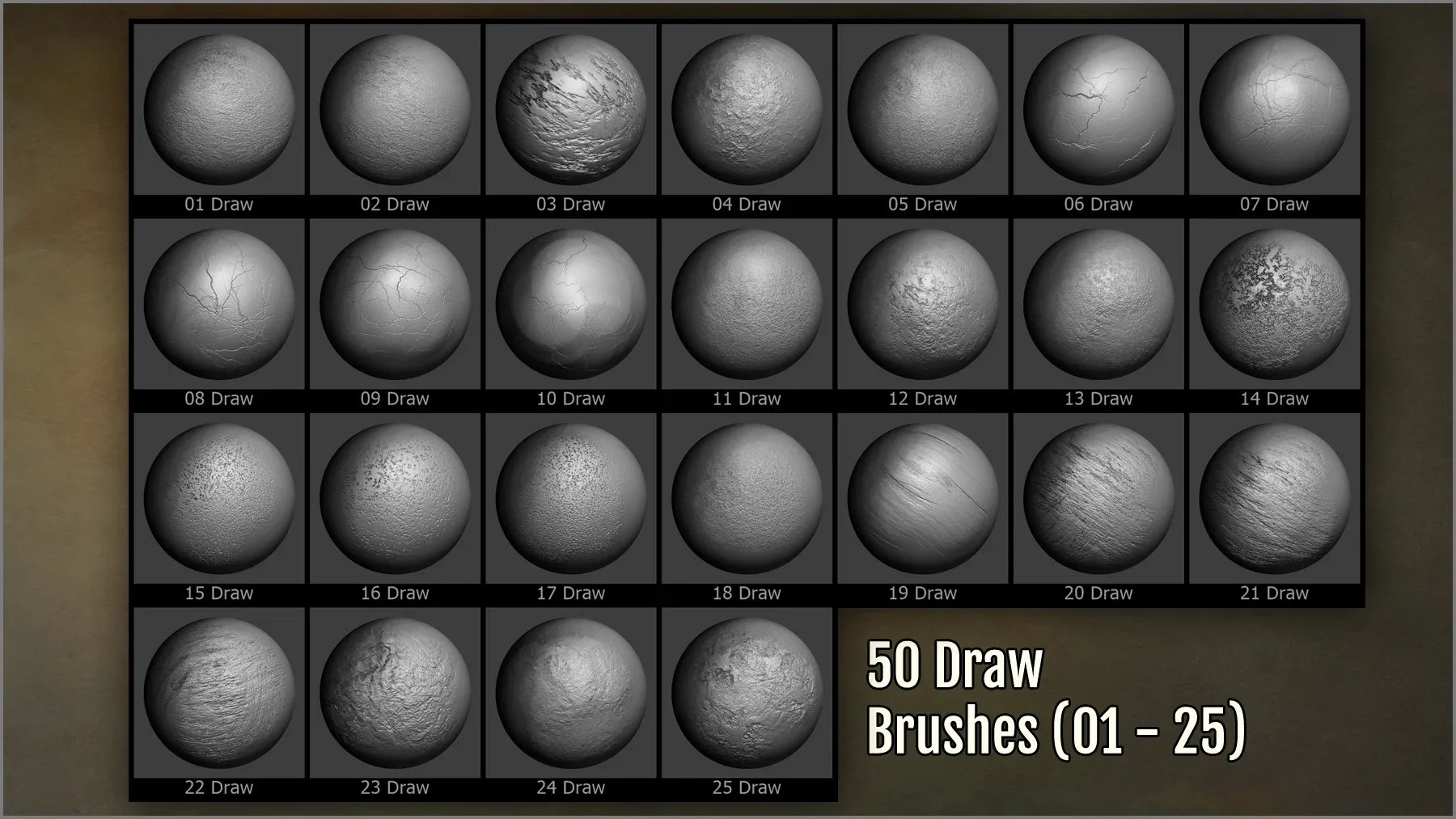 Marble Maker: 300 ZBrush Brushes, 50 Alphas, and 100 Seamless Textures