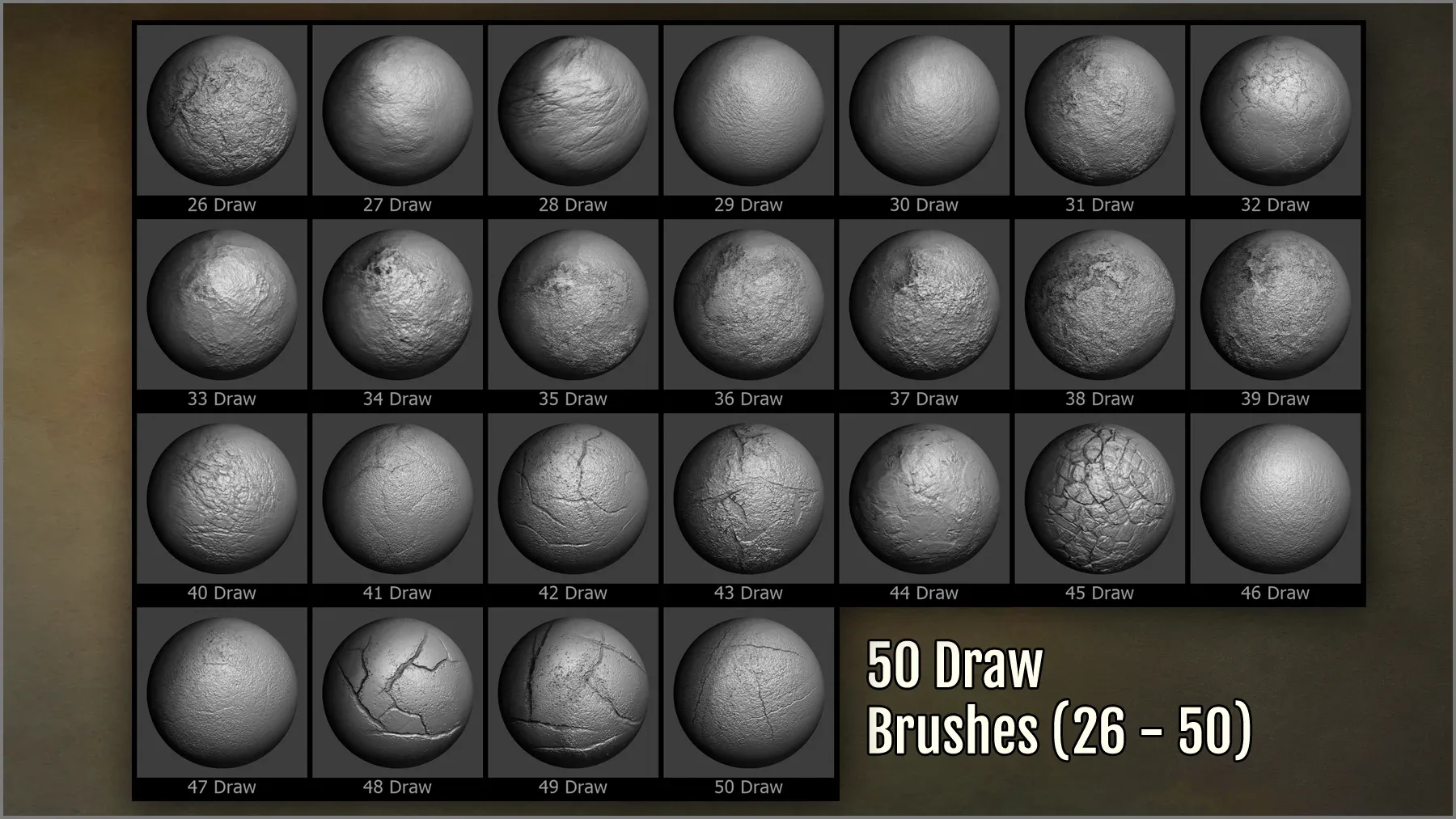 Marble Maker: 300 ZBrush Brushes, 50 Alphas, and 100 Seamless Textures