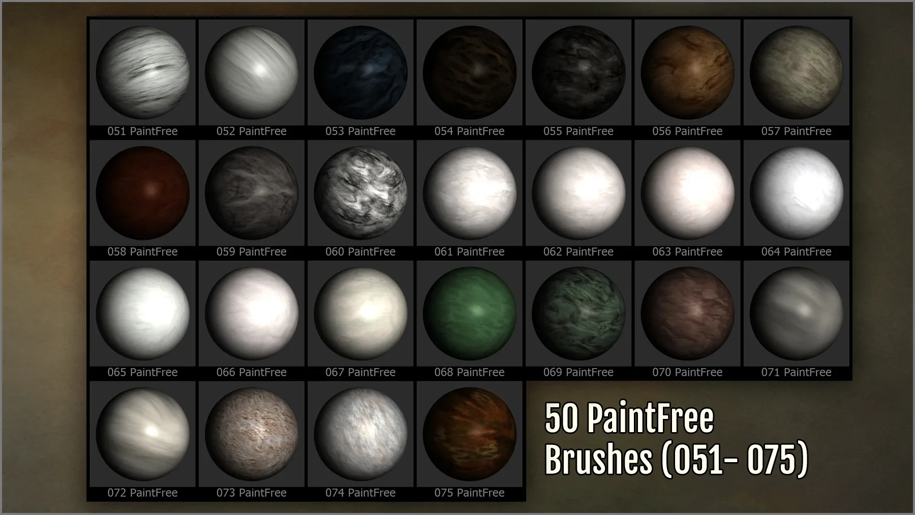 Marble Maker: 300 ZBrush Brushes, 50 Alphas, and 100 Seamless Textures