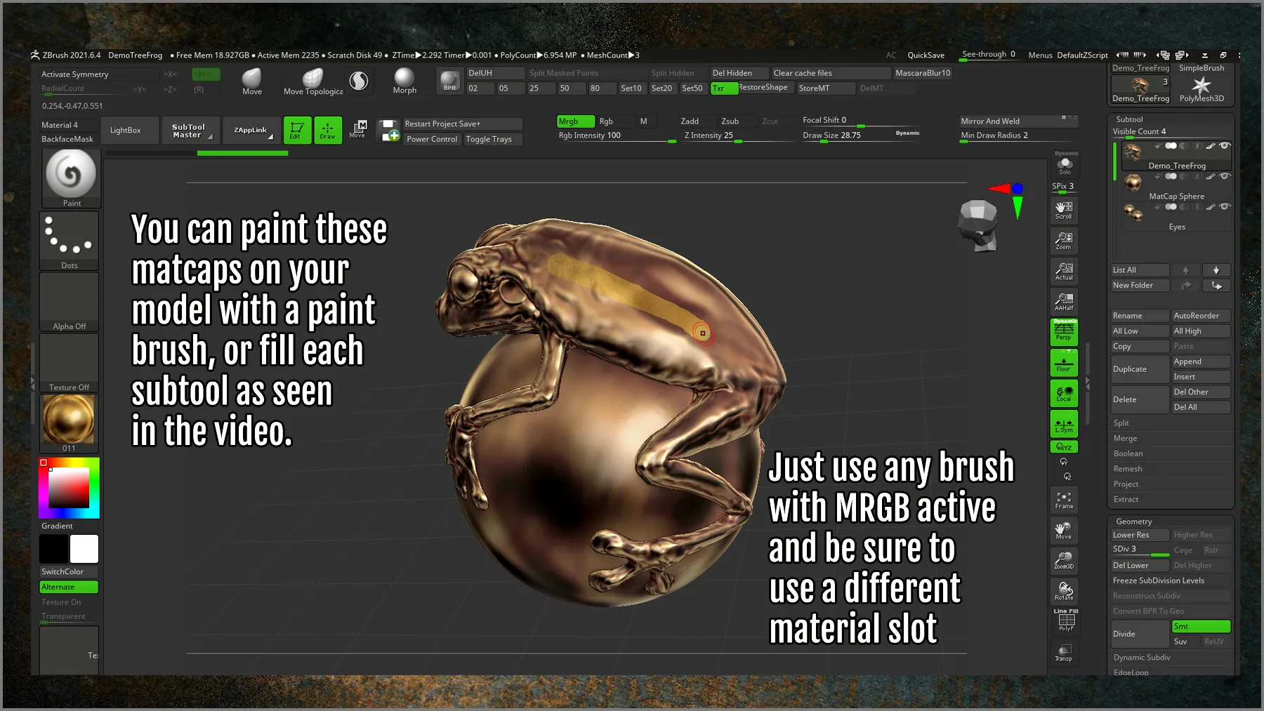 Matcaps Megapack: 100 Metals For ZBrush