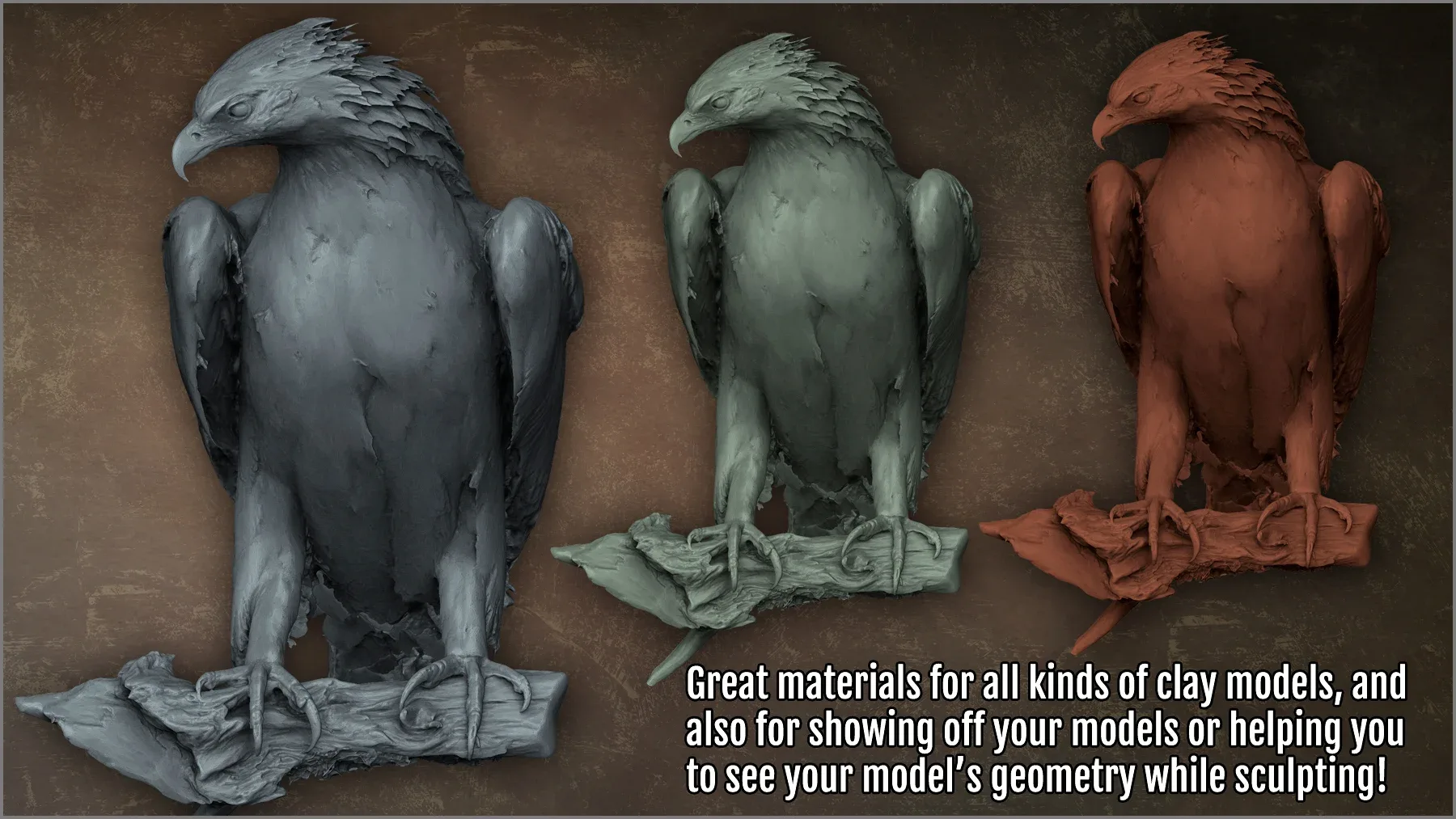 Matcaps Megapack: 100 Clays For ZBrush