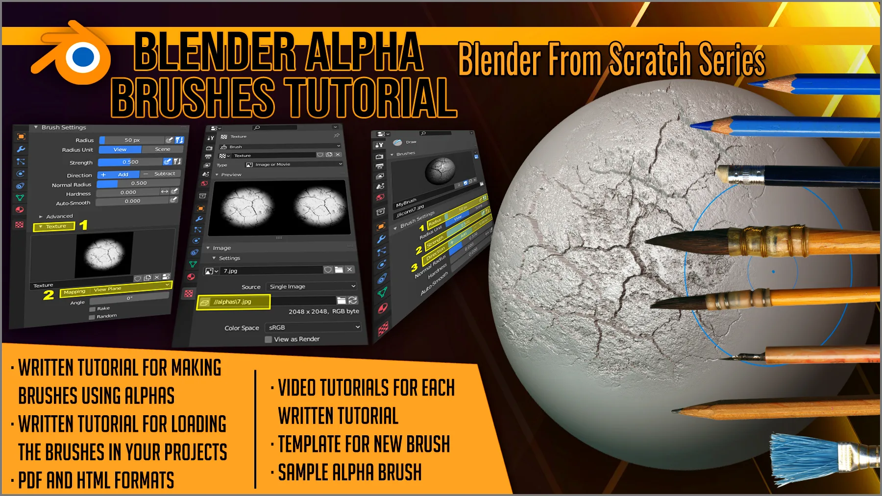 Blender Alpha Brushes Tutorial - Blender From Scrath Series