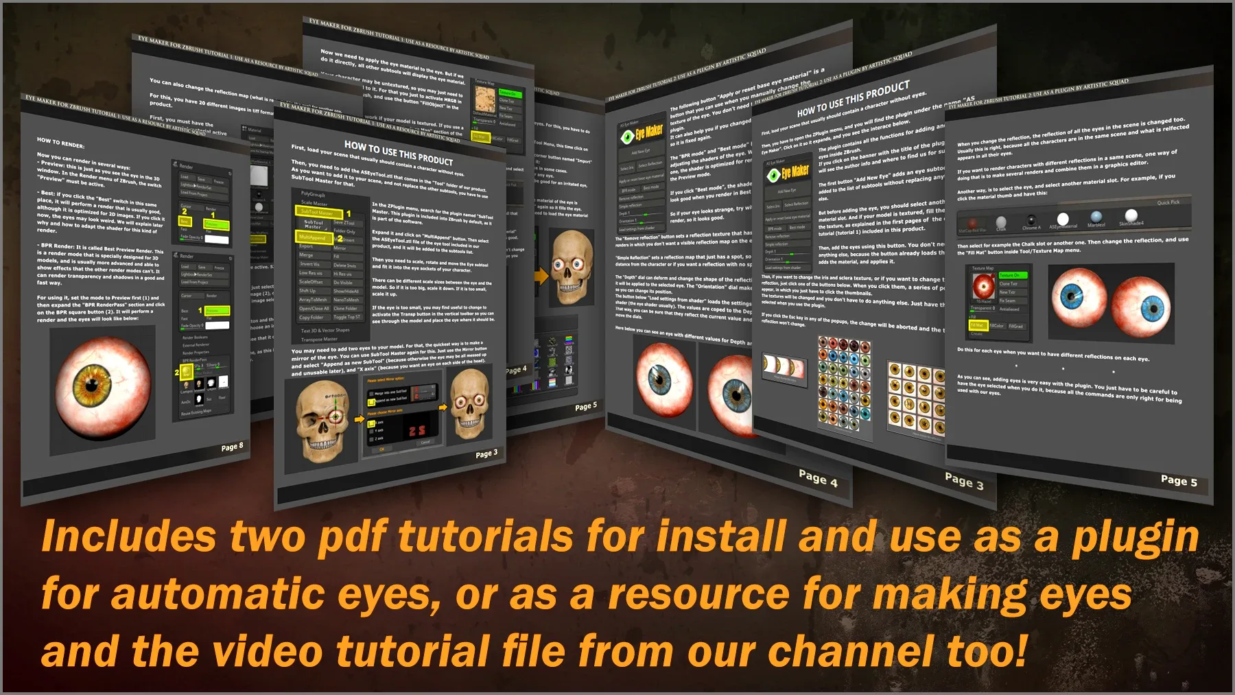 Eye Maker: 102 Eyes and ZBrush Plugin