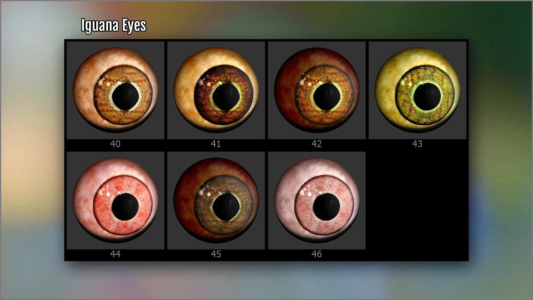 Animal Eye Maker: 128 Eyes and ZBrush Plugin