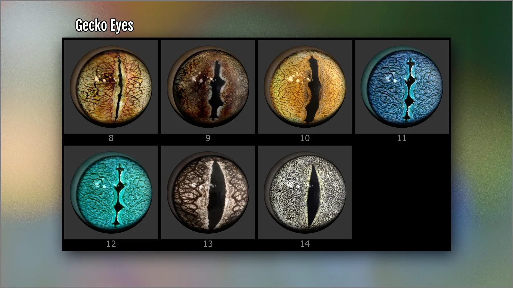 Animal Eye Maker: 128 Eyes and ZBrush Plugin