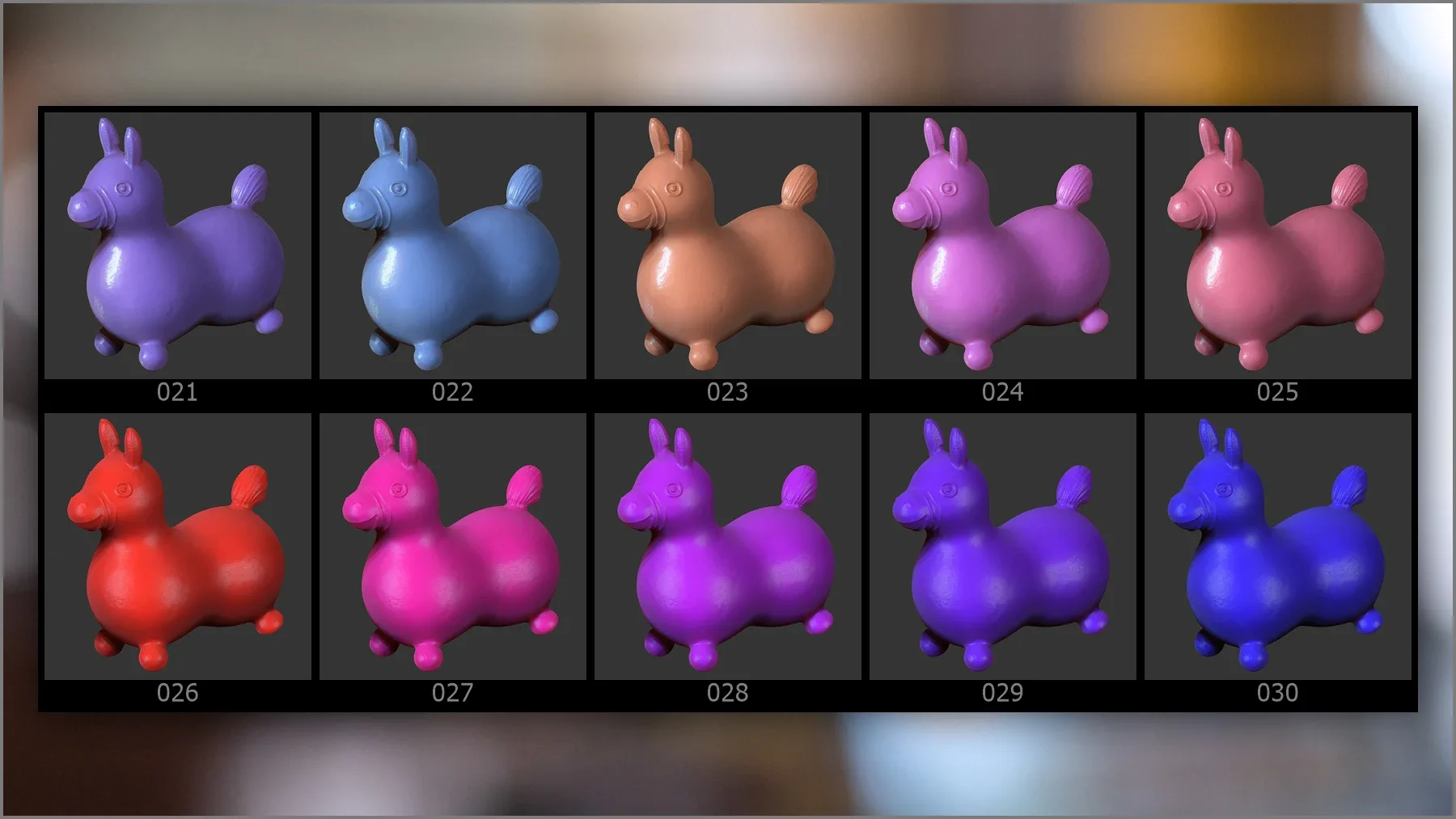 Matcaps Megapack: 100 Plastic And Rubber For ZBrush