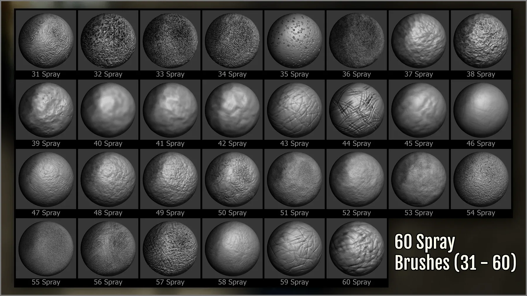 Deform And Decay Maker: 300 ZBrush Brushes And 60 Alphas