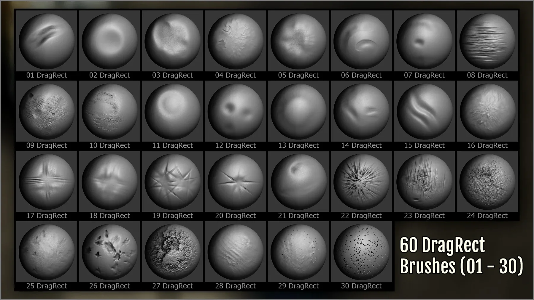 Deform And Decay Maker: 300 ZBrush Brushes And 60 Alphas