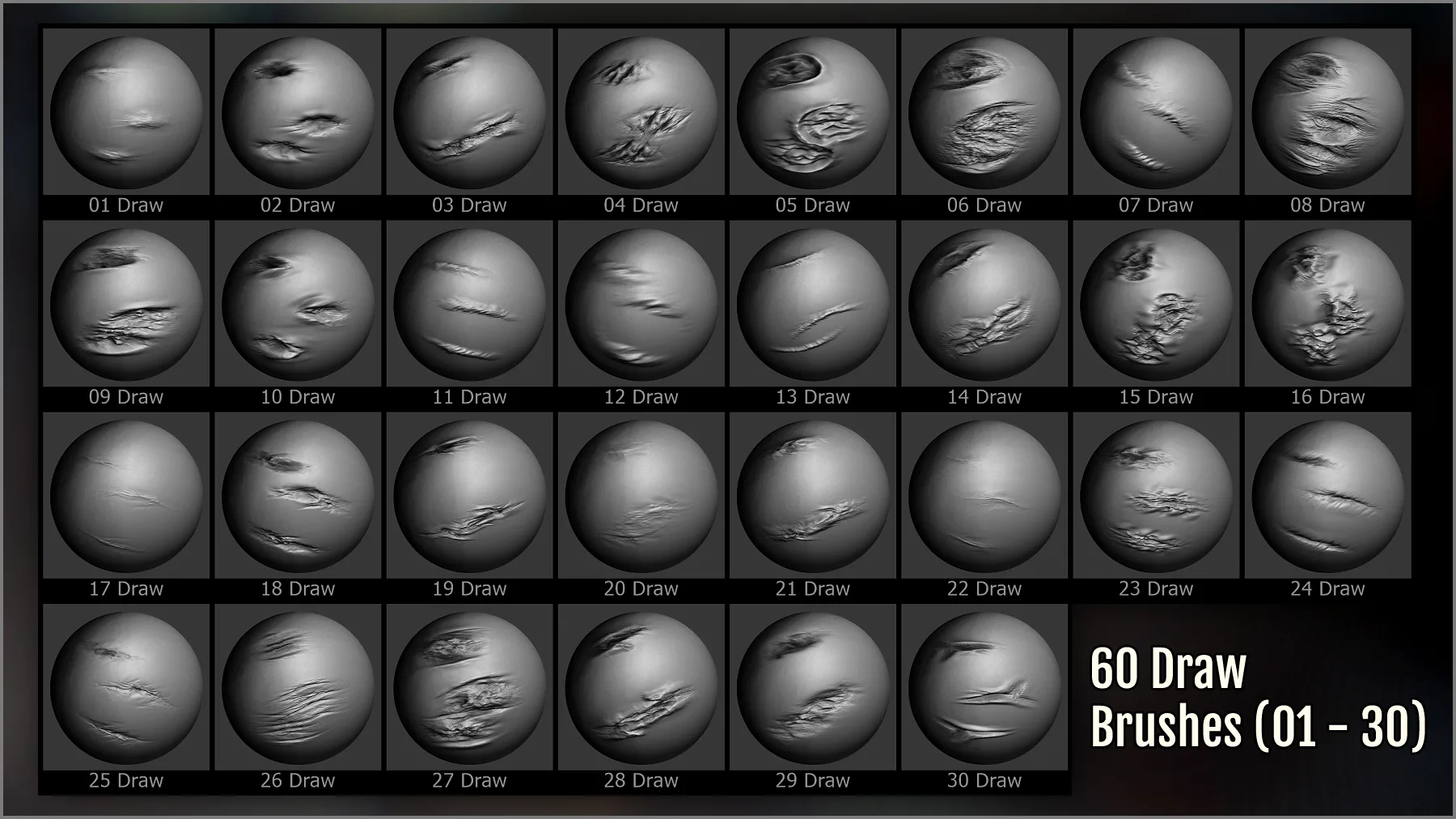 Wounds and Scars Maker: 300 ZBrush Brushes And 60 Alphas