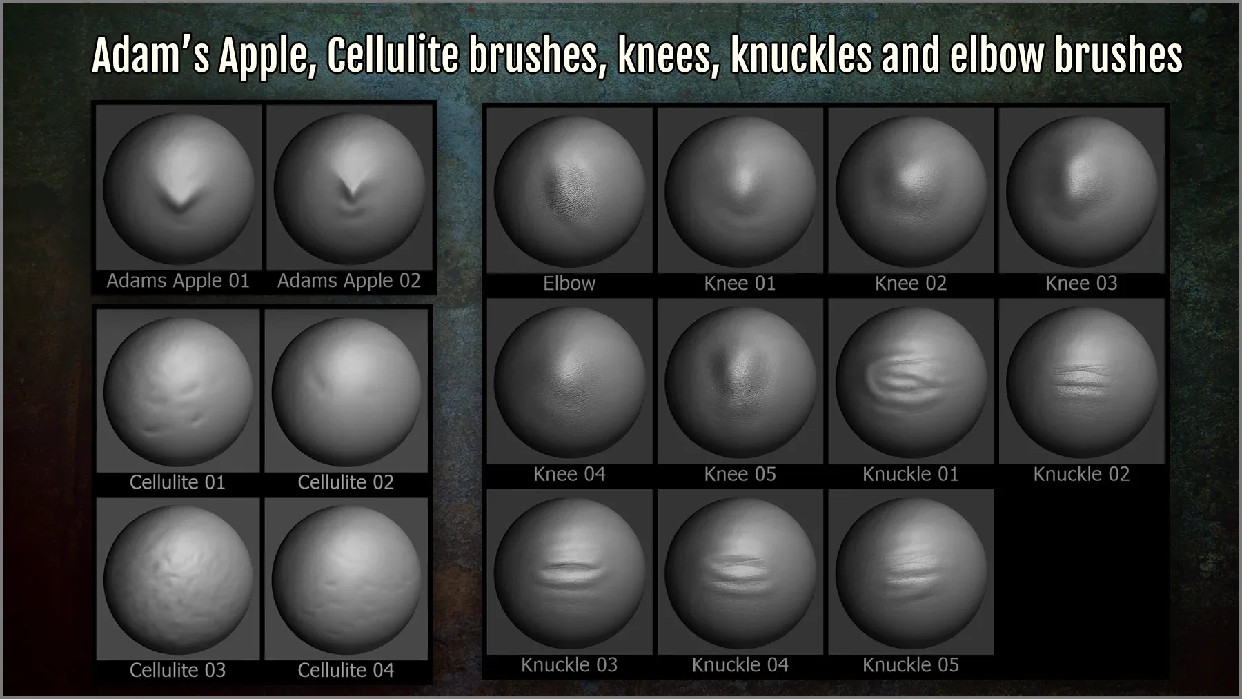 Body Details Maker 124 ZBrush Brushes And 90 Alphas