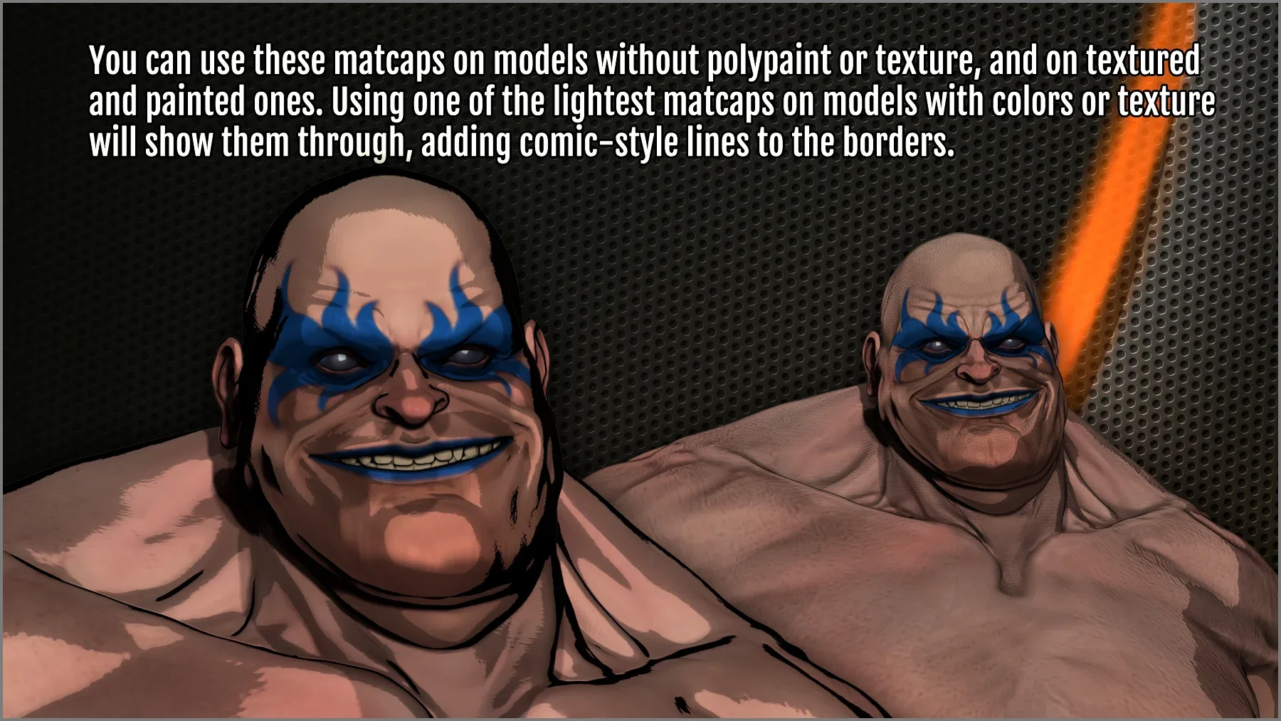 Matcaps Megapack: 100 Comic Styles For ZBrush