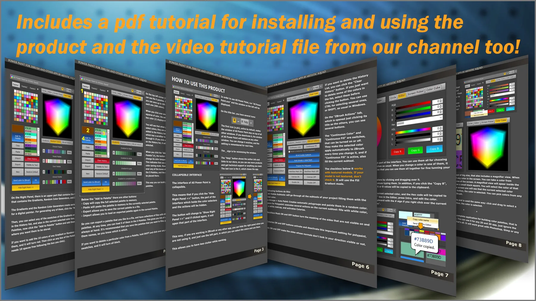 Power Paint color and palette maker for ZBrush and all your apps