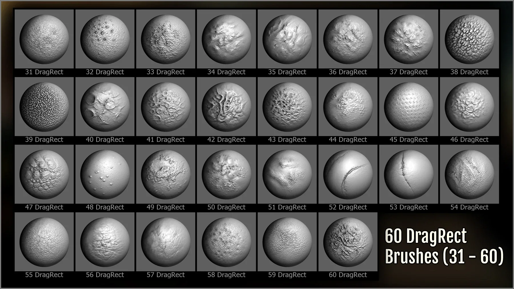 Monster Skin Maker 300 ZBrush Brushes And 60 Alphas