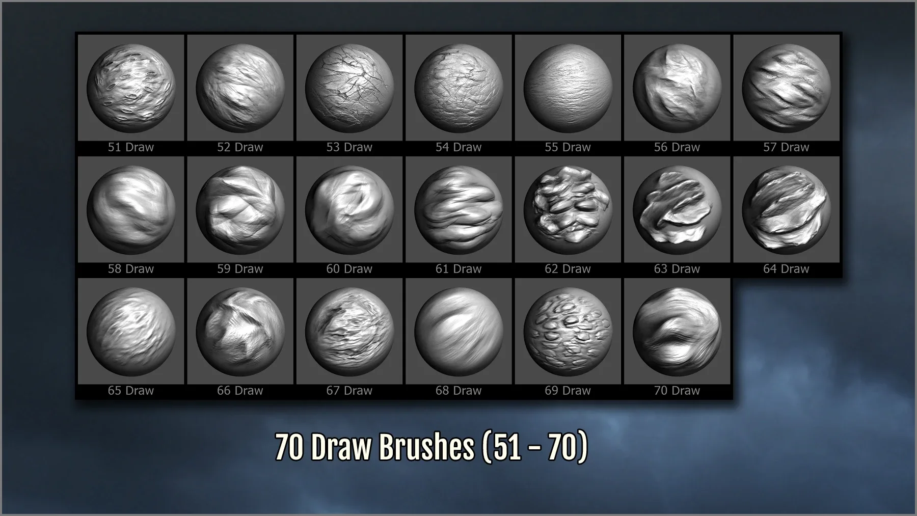 Terrain And Ground Maker 280 ZBrush Brushes and 70 Alphas