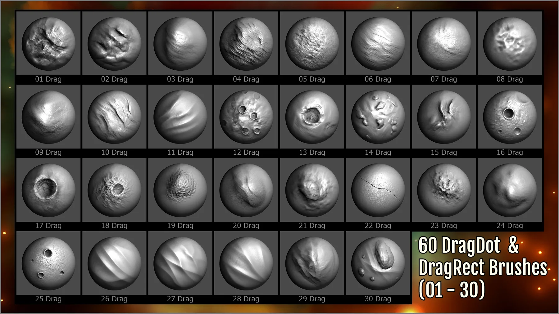 Alien Planet Maker 300 ZBrush Brushes 60 Alphas and 50 Seamless Textures