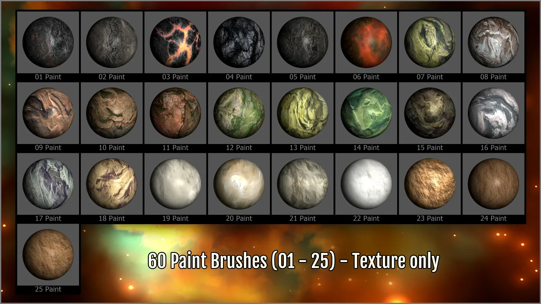 Alien Planet Maker 300 ZBrush Brushes 60 Alphas and 50 Seamless Textures