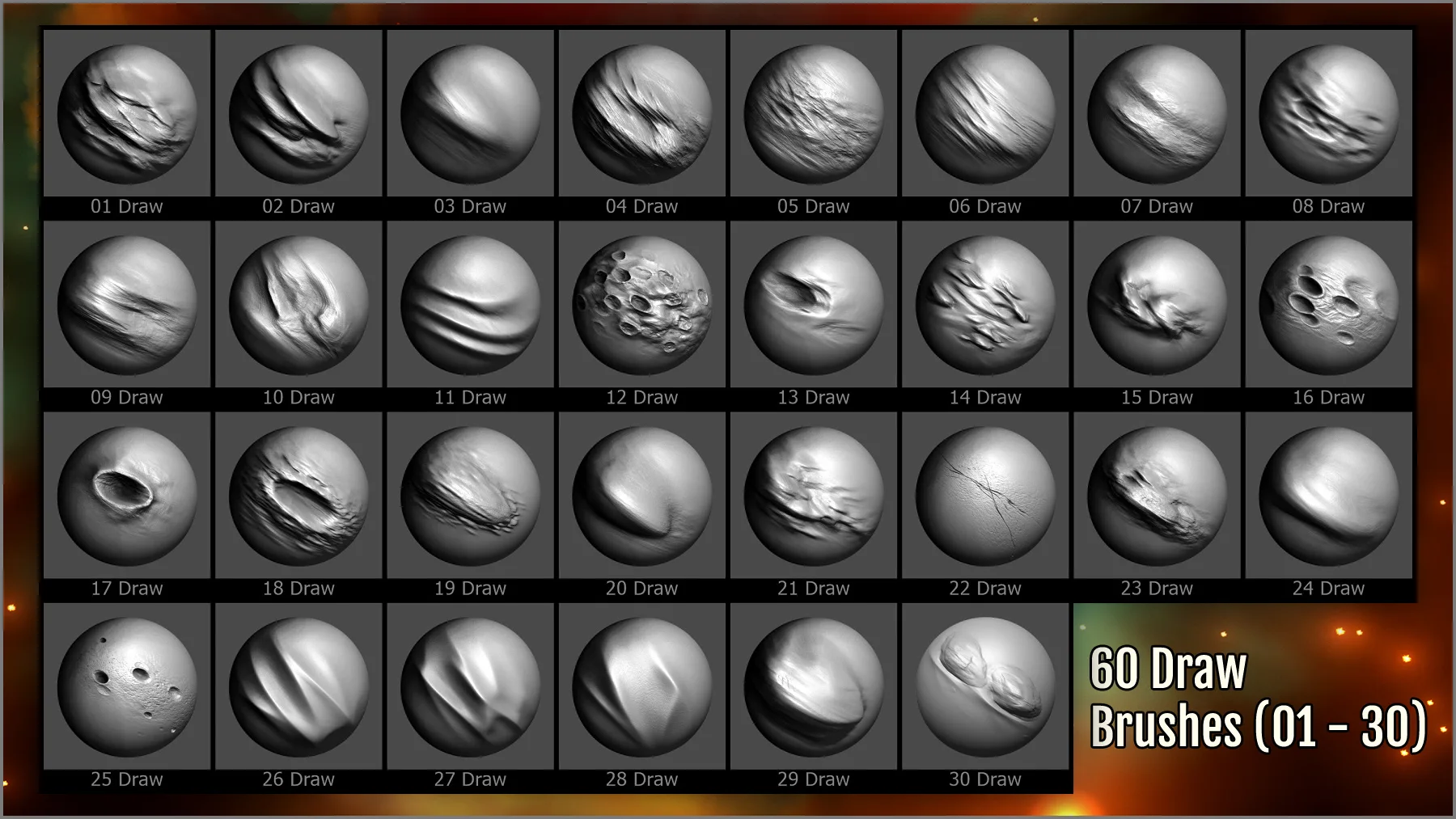 Alien Planet Maker 300 ZBrush Brushes 60 Alphas and 50 Seamless Textures