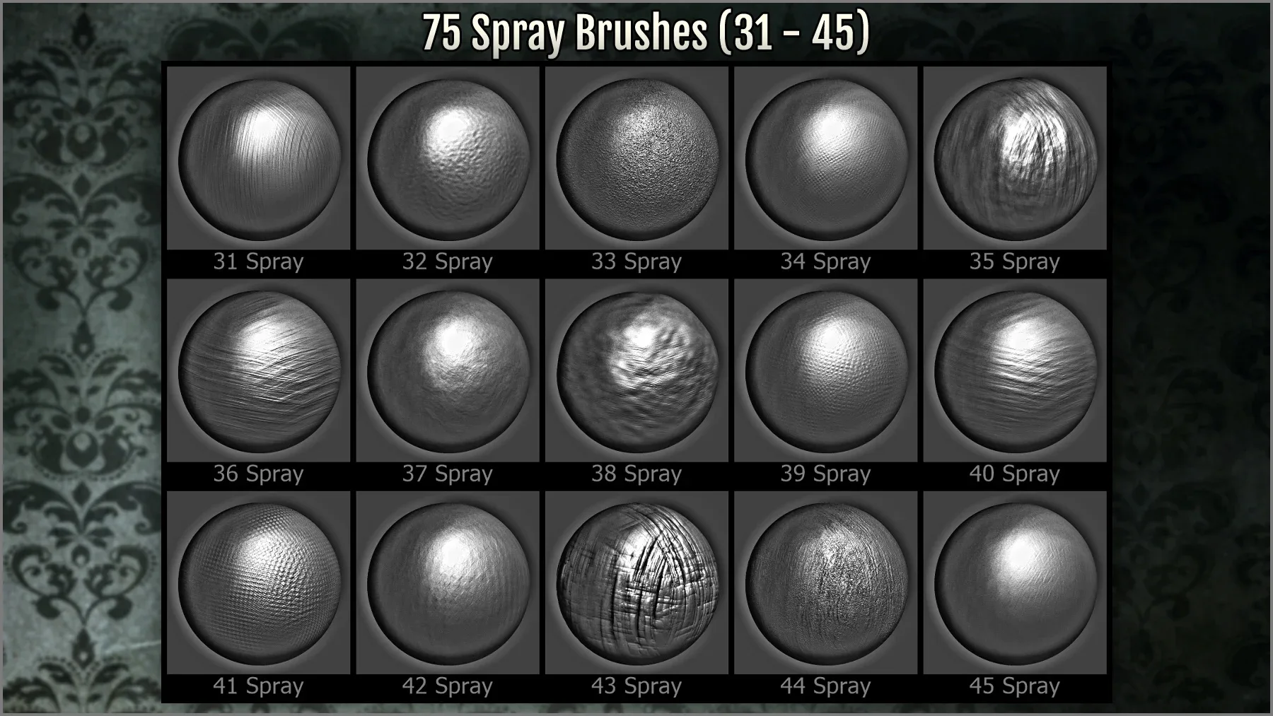 Glass Maker 300 ZBrush brushes, 75 Alphas and 80 Patterns