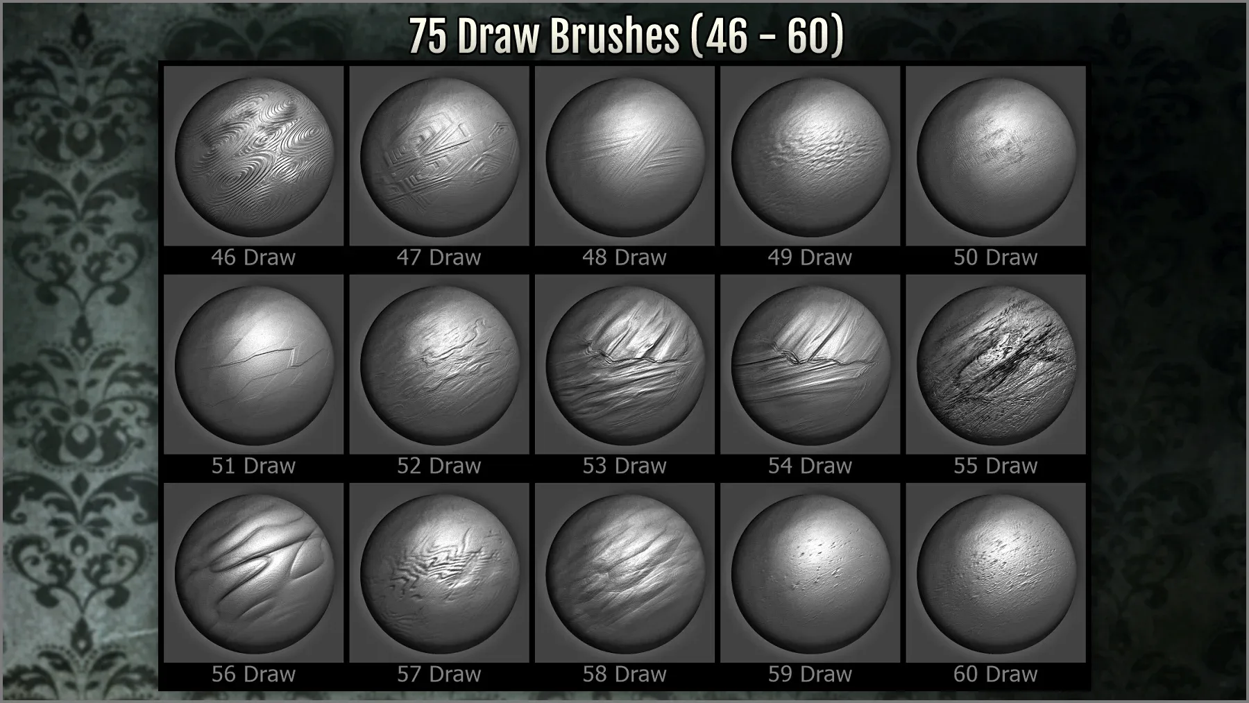 Glass Maker 300 ZBrush brushes, 75 Alphas and 80 Patterns