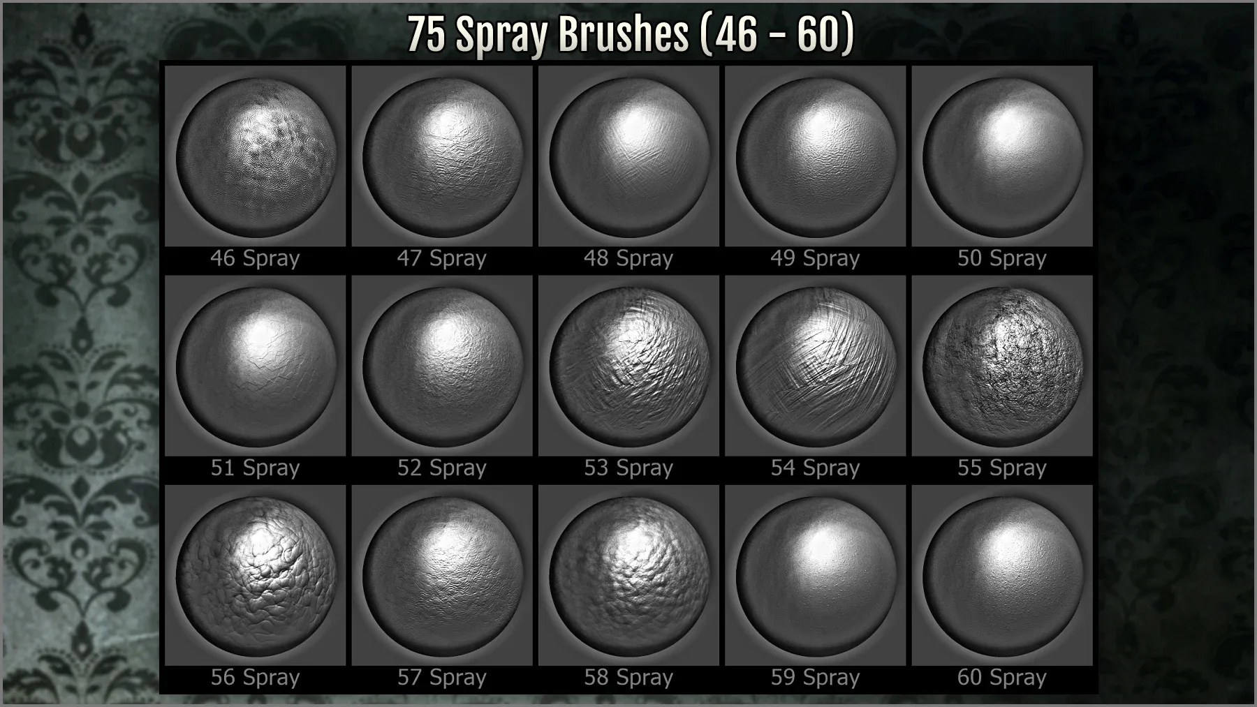 Glass Maker 300 ZBrush brushes, 75 Alphas and 80 Patterns