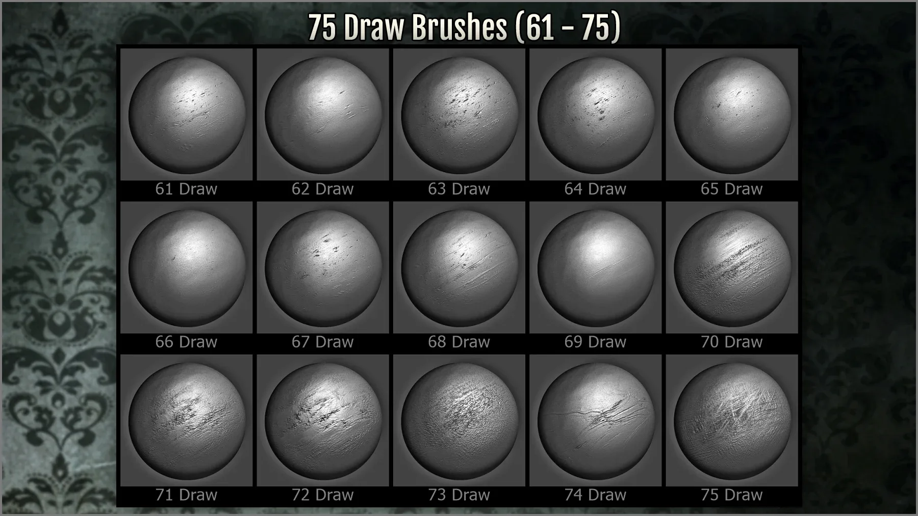 Glass Maker 300 ZBrush brushes, 75 Alphas and 80 Patterns