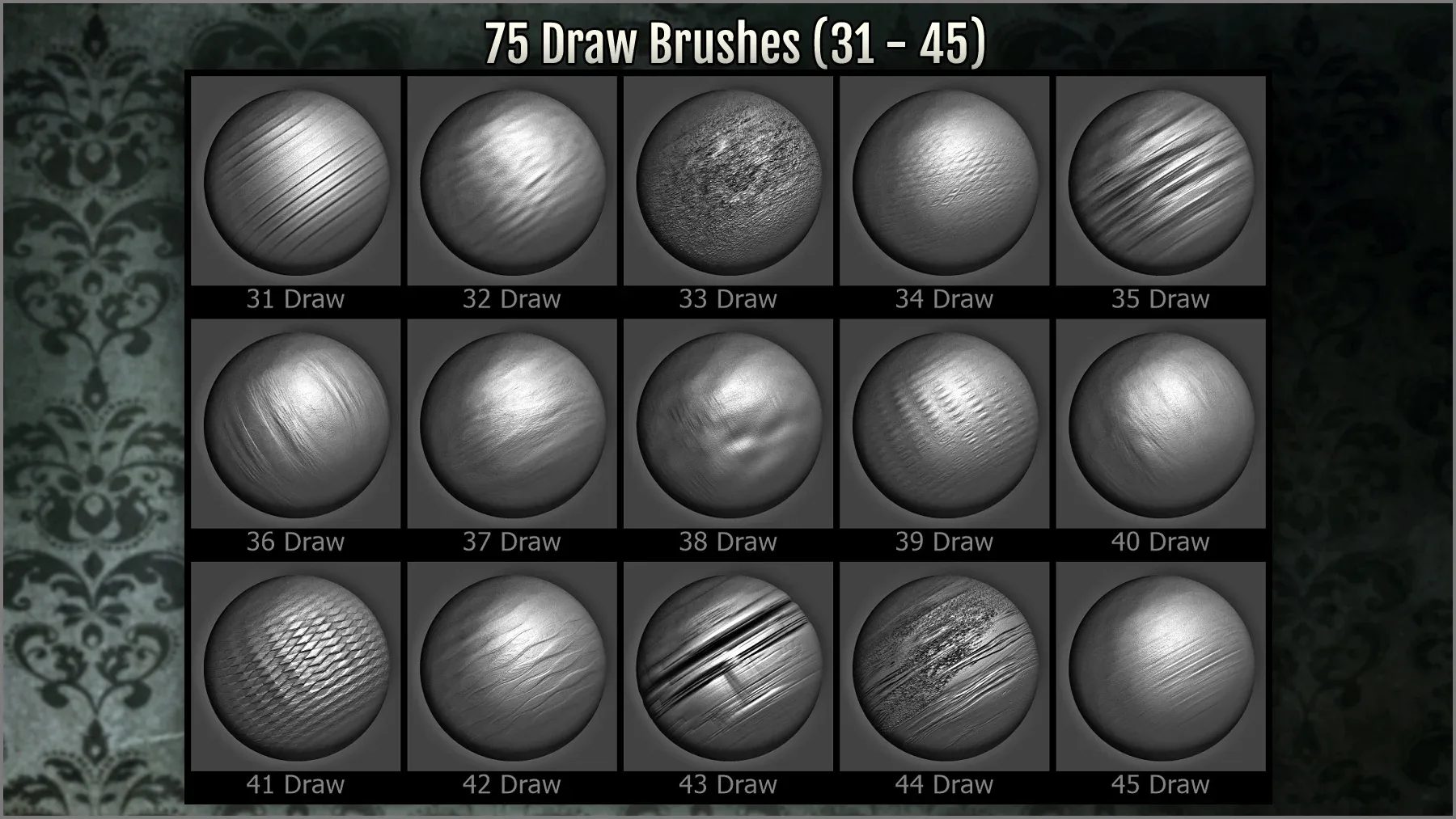 Glass Maker 300 ZBrush brushes, 75 Alphas and 80 Patterns