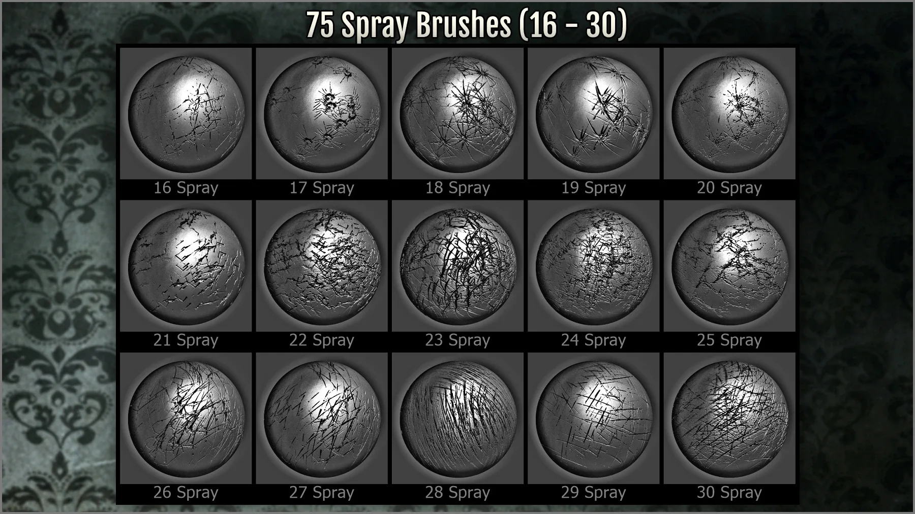 Glass Maker 300 ZBrush brushes, 75 Alphas and 80 Patterns