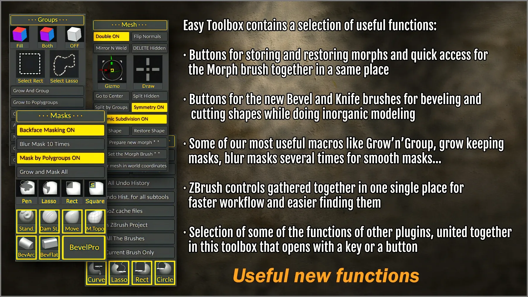 Easy Toolbox ZBrush Plugin