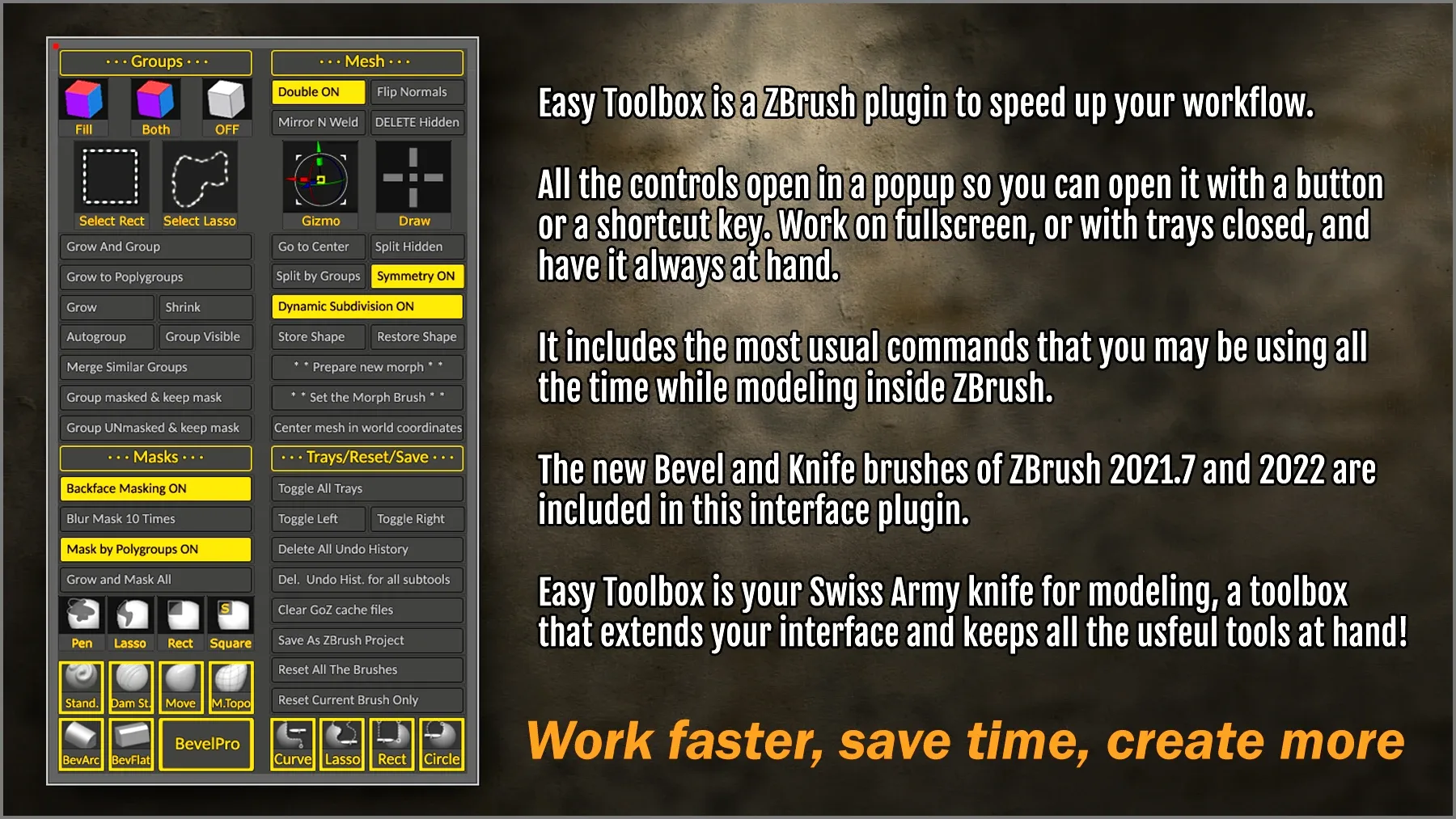 Easy Toolbox ZBrush Plugin