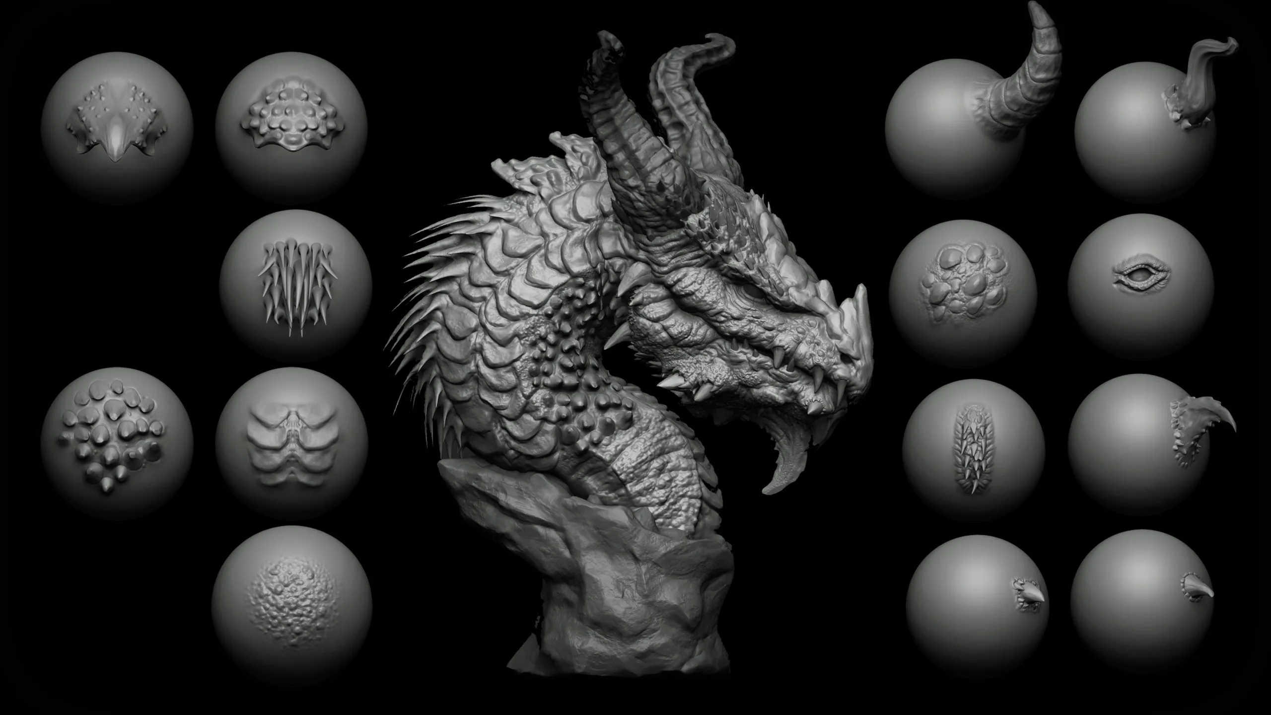 ZBrush + Blender - Dragon VDM Brush Part 2