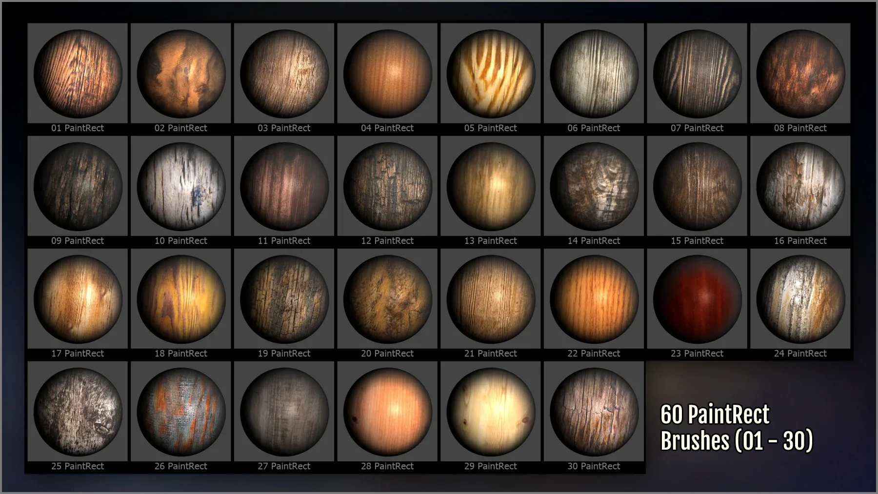 Wood And Bark Maker 305 ZBrush Brushes 65 Alphas And 50 Patterns