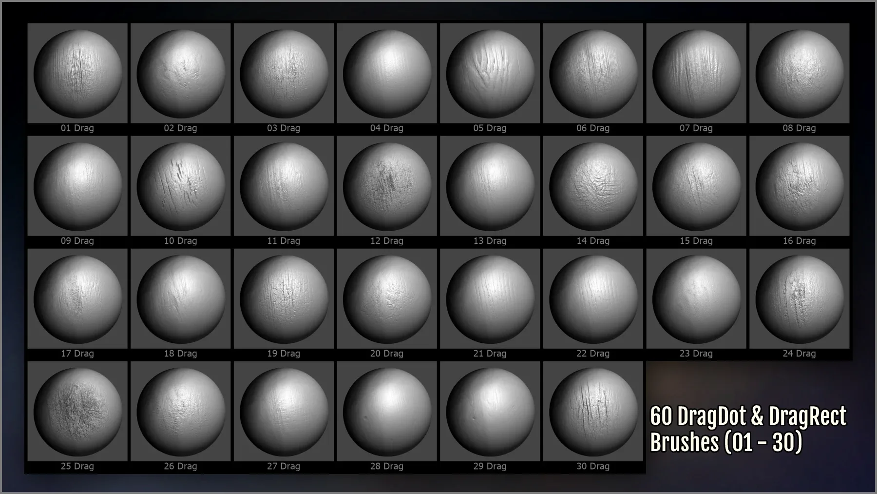 Wood And Bark Maker 305 ZBrush Brushes 65 Alphas And 50 Patterns